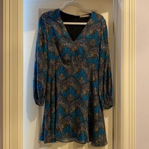 Alice + Olivia Cary A-Line Dress 💙🧡💛